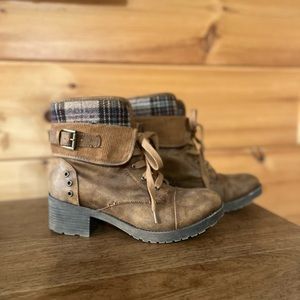 Flannel Combat Boots